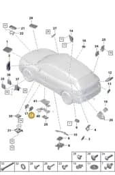 9Y0907239 Porsche Retainer for Control Units