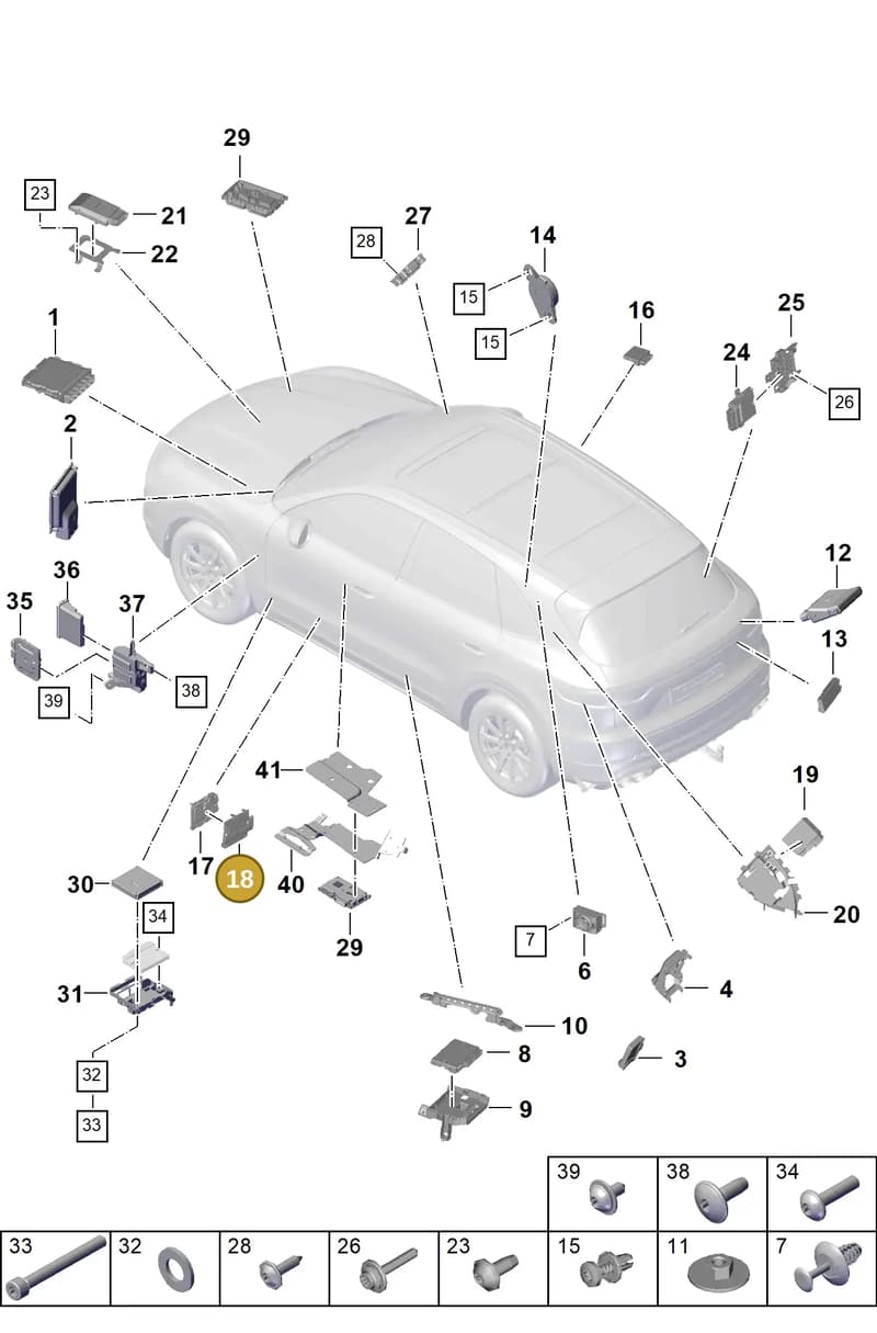 9Y0907239 — Porsche Cayenne (2017-2023) diagram p51901003, position 18