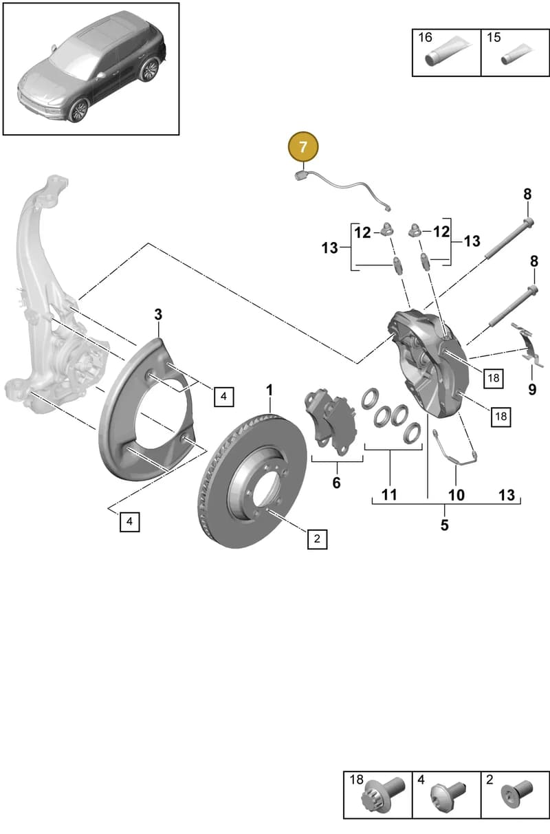 9Y0907253E — Porsche Cayenne (2017-2023) diagram p51602000, position 7