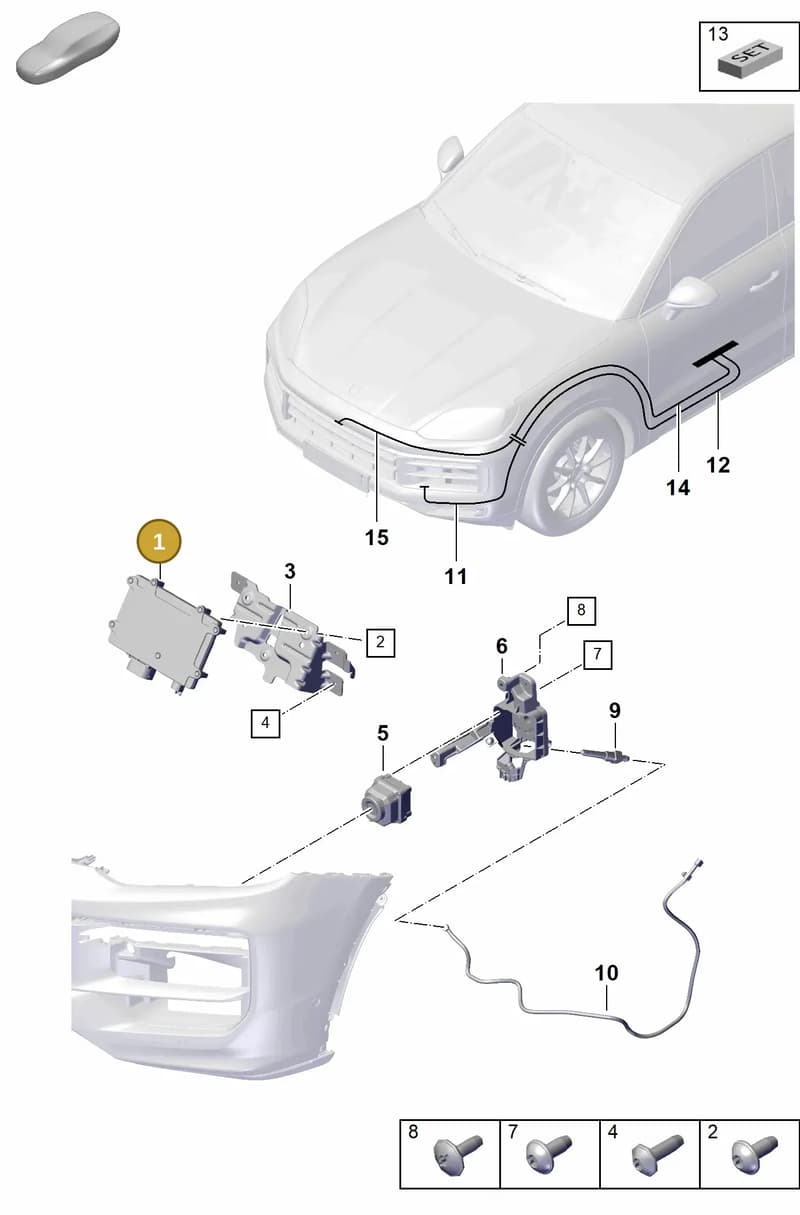9Y0907547L — Porsche Cayenne Coupe (2023-2023) diagram p60915200, position 1