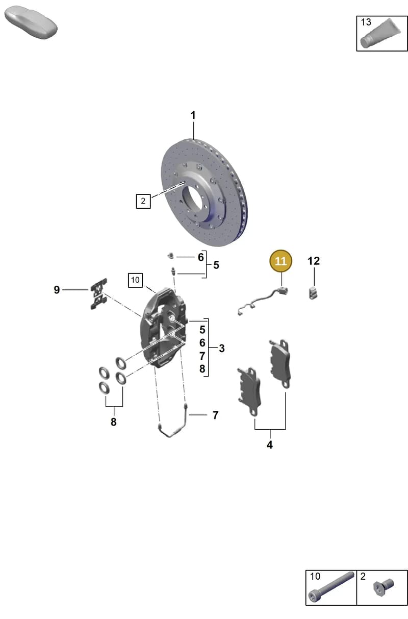 9Y0907637A — Porsche Boxster Spyder (2019-2020) diagram p55603010, position 11