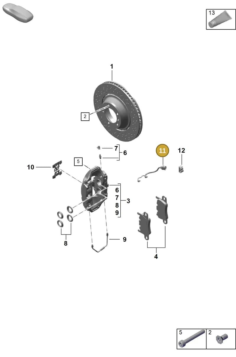 9Y0907637A — Porsche Boxster Spyder (2019-2020) diagram p55603000, position 11