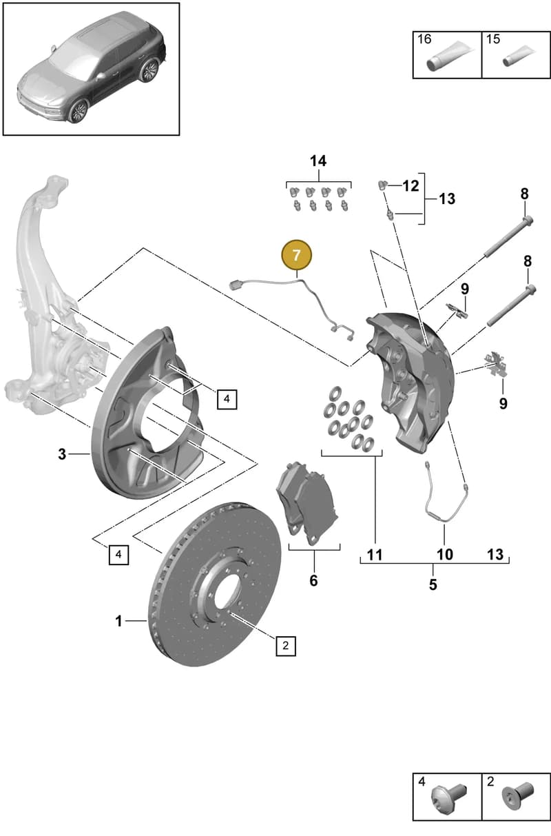 9Y0907637B — Porsche Cayenne (2017-2023) diagram p51602020, position 7