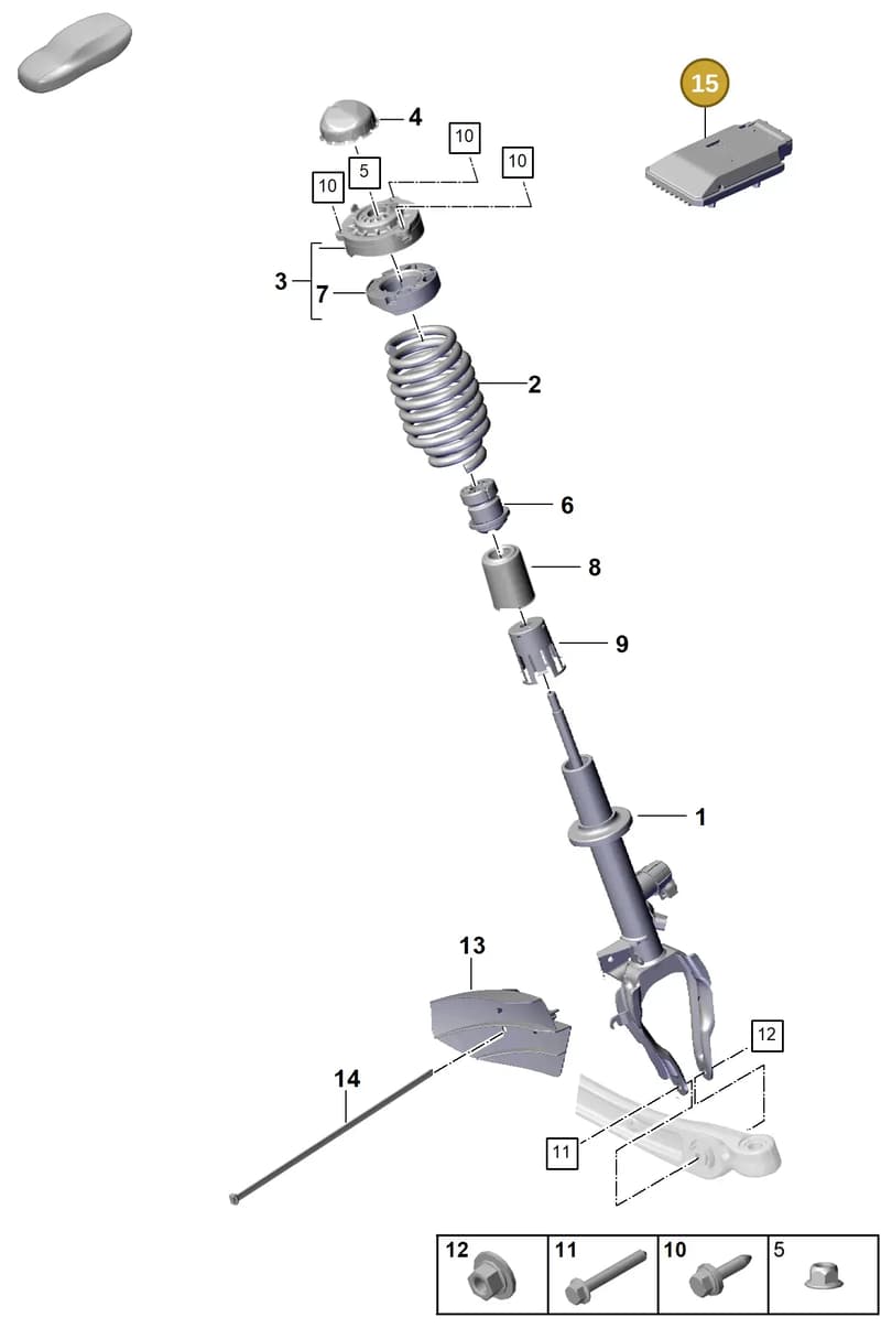 9Y0907777R — Porsche Cayenne Coupe (2023-2023) diagram p60402050, position 15