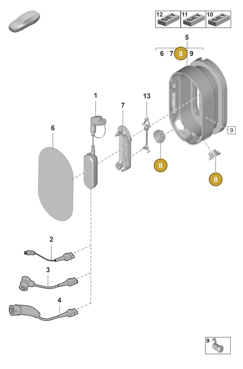 9Y0915344 — Porsche Panamera (2020-2023) diagram p58901050, position 8