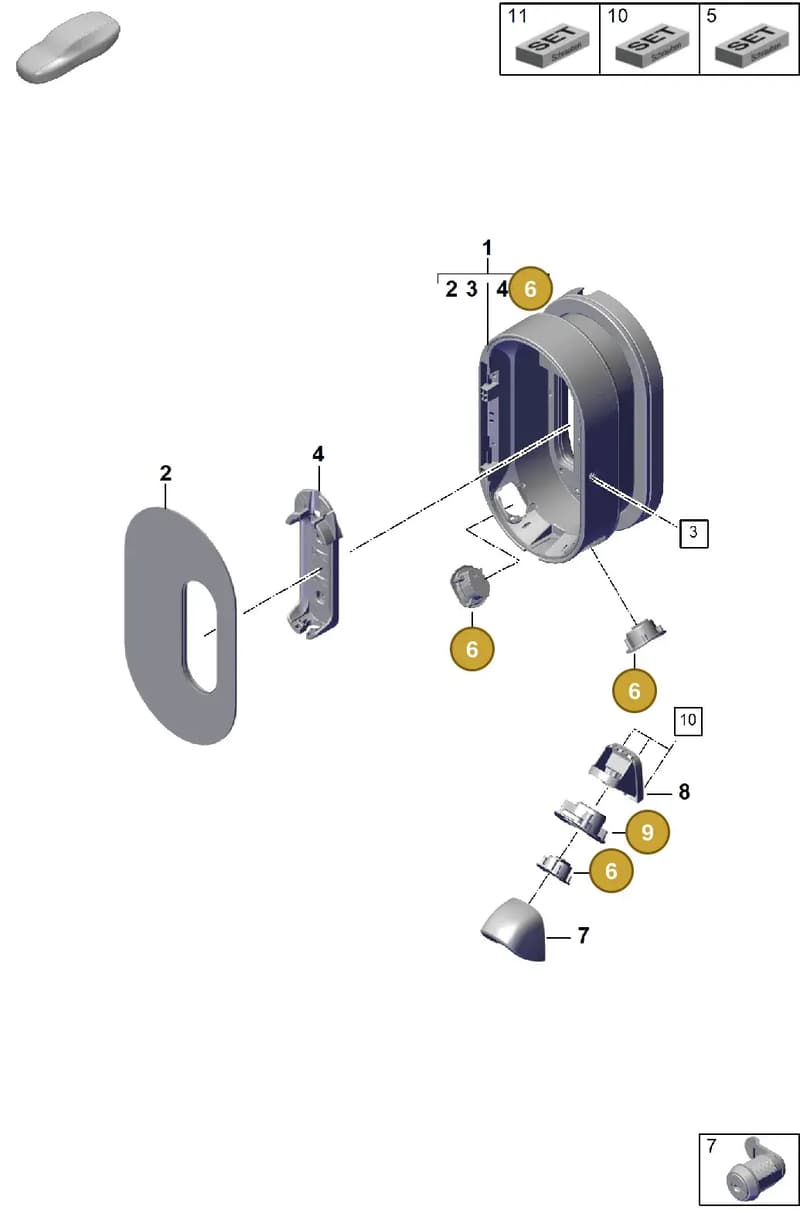 9Y0915344 — Porsche Cayenne Coupe (2023-2023) diagram p60920000, position 6+9