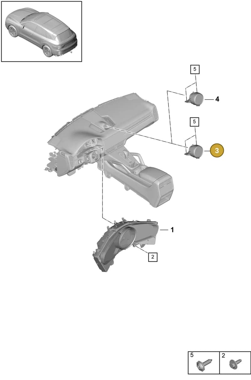 9Y0919203NOT5 — Porsche Cayenne (2017-2023) diagram p51906000, position 3