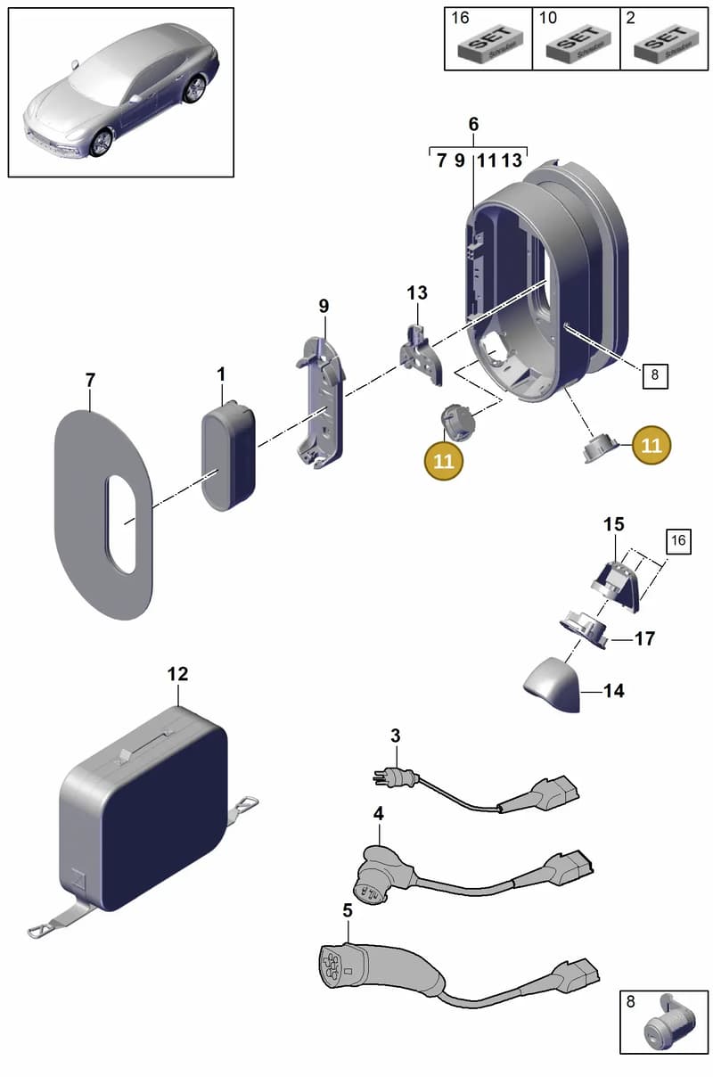 9Y0937557 — Porsche Panamera (2016-2020) diagram p49901050, position 11