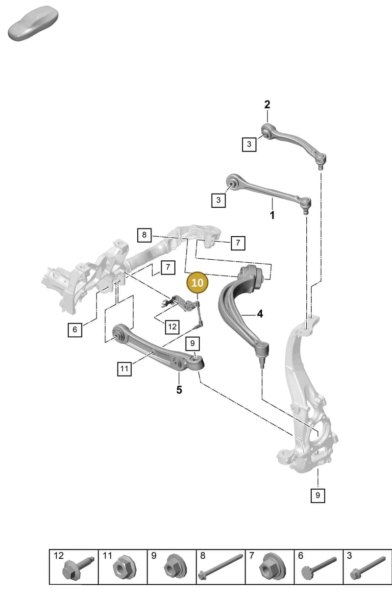 9Y0941285A — Porsche Cayenne Coupe (2023-2023) diagram p60401050, position 10