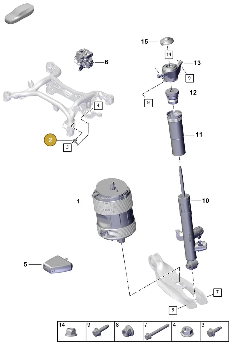 9Y0941309D — Porsche Cayenne Coupe (2023-2023) diagram p60502000, position 2