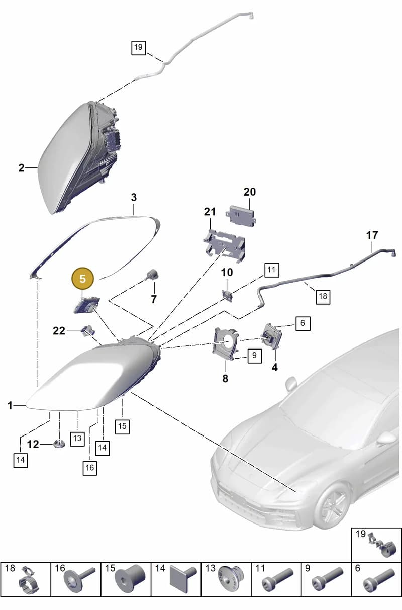 9Y0941591AA — Porsche Panamera (2023-2025) diagram p62908100, position 5