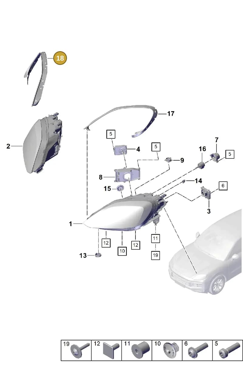 9Y0941716 — Porsche Cayenne Coupe (2023-2023) diagram p60908100, position 18
