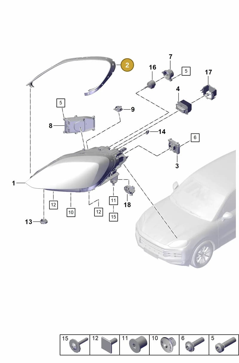 9Y0941716 — Porsche Cayenne Coupe (2023-2023) diagram p60908000, position 2