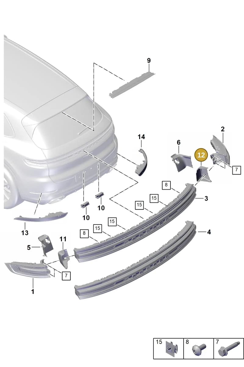 9Y0945312OK1 — Porsche Cayenne Coupe (2023-2023) diagram p60908400, position 12