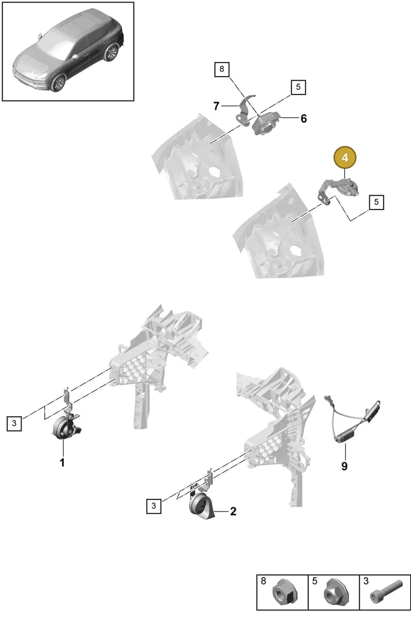 9Y0951097 — Porsche Cayenne (2017-2023) diagram p51903000, position 4
