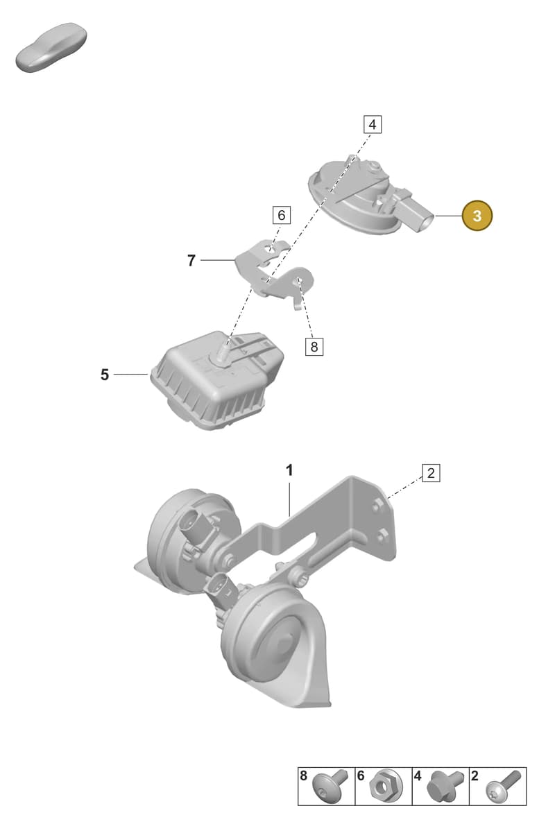 9Y0951101 — Porsche Taycan Sport Turismo (2019-2024) diagram p56903000, position 3
