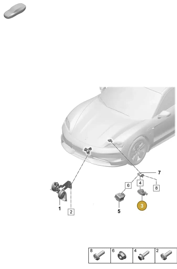 9Y0951101 — Porsche Taycan Sport Turismo (2023-2025) diagram p64905000, position 3