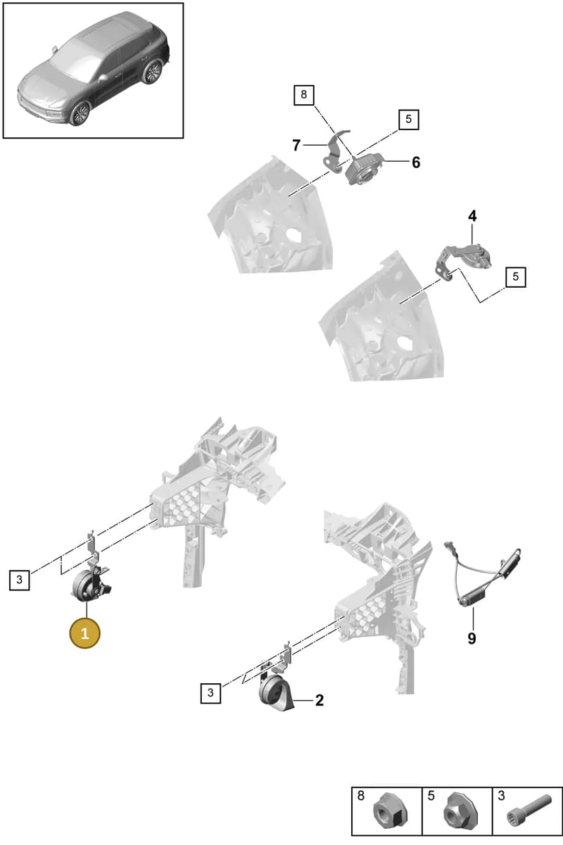 9Y0951221C — Porsche Cayenne (2017-2023) diagram p51903000, position 1