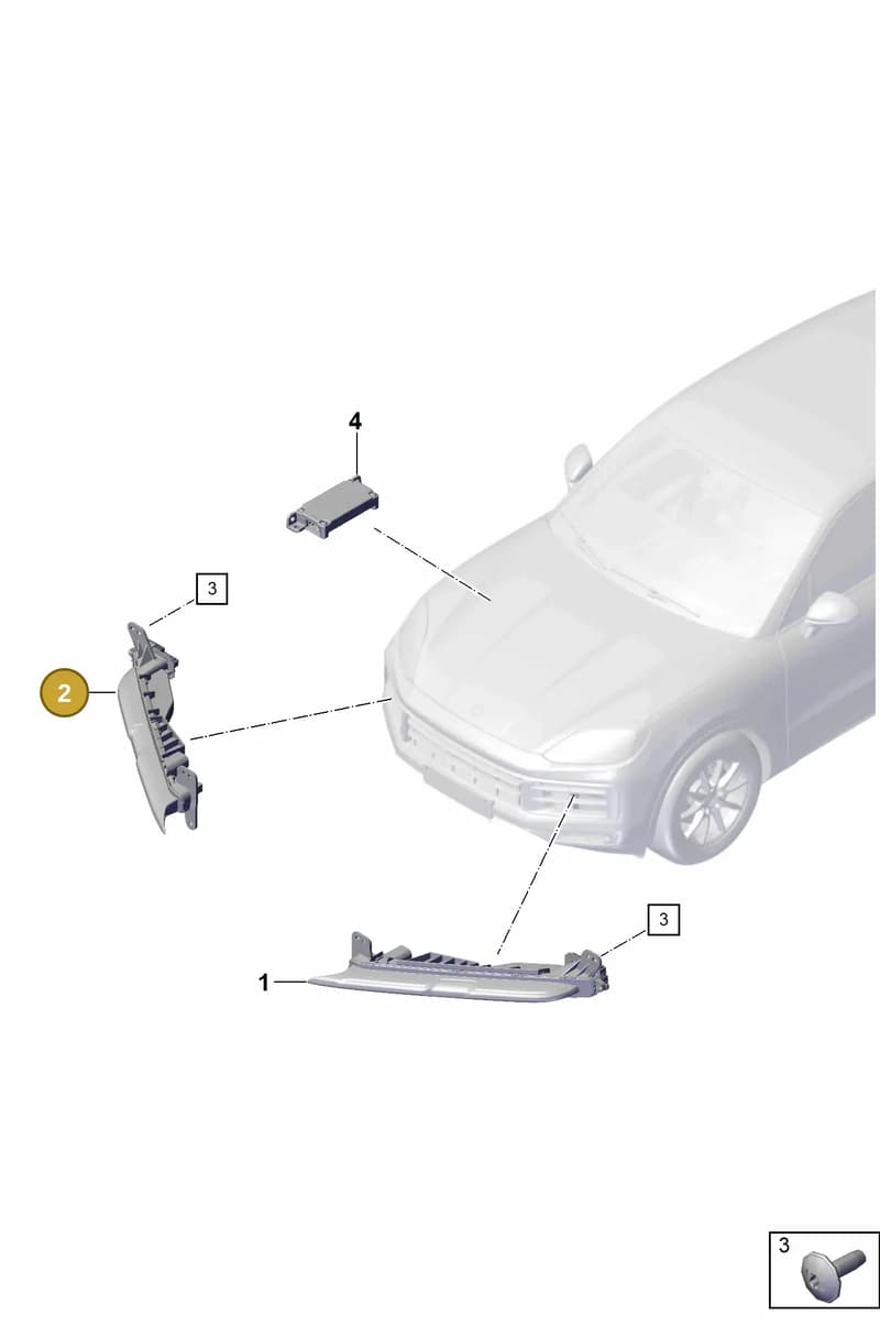 9Y0953082A — Porsche Cayenne Coupe (2023-2023) diagram p60908200, position 2