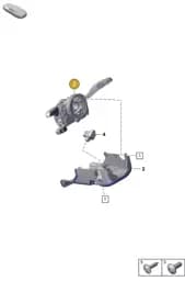 9Y0953501CGHUO Porsche Steering Column Switch (High-Gloss Black/Black HUO)