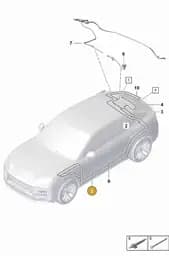 9Y0955744A Porsche Hose Line for Washer Water