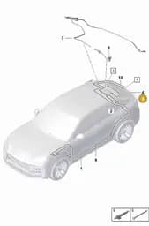 9Y0955744G Porsche Hose Line for Washer Water