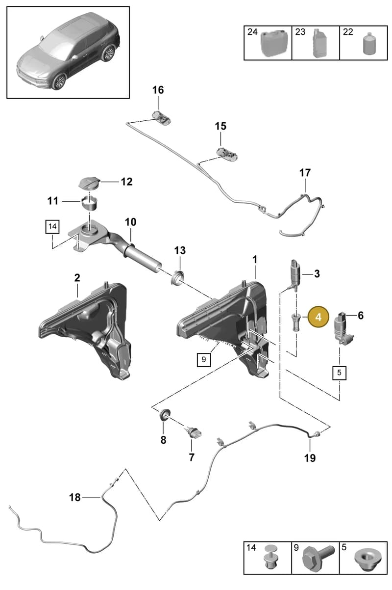 9Y0955744H — Porsche Cayenne (2017-2023) diagram p51904010, position 4