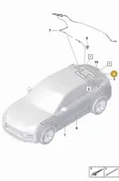 9Y0955744H Porsche Hose Line for Washer Water