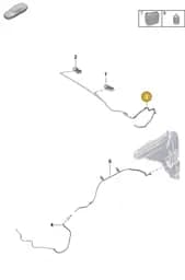 9Y0955744P Porsche Hose Line for Washer Water