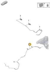 9Y0955944 Porsche Hose Line for Washer Water