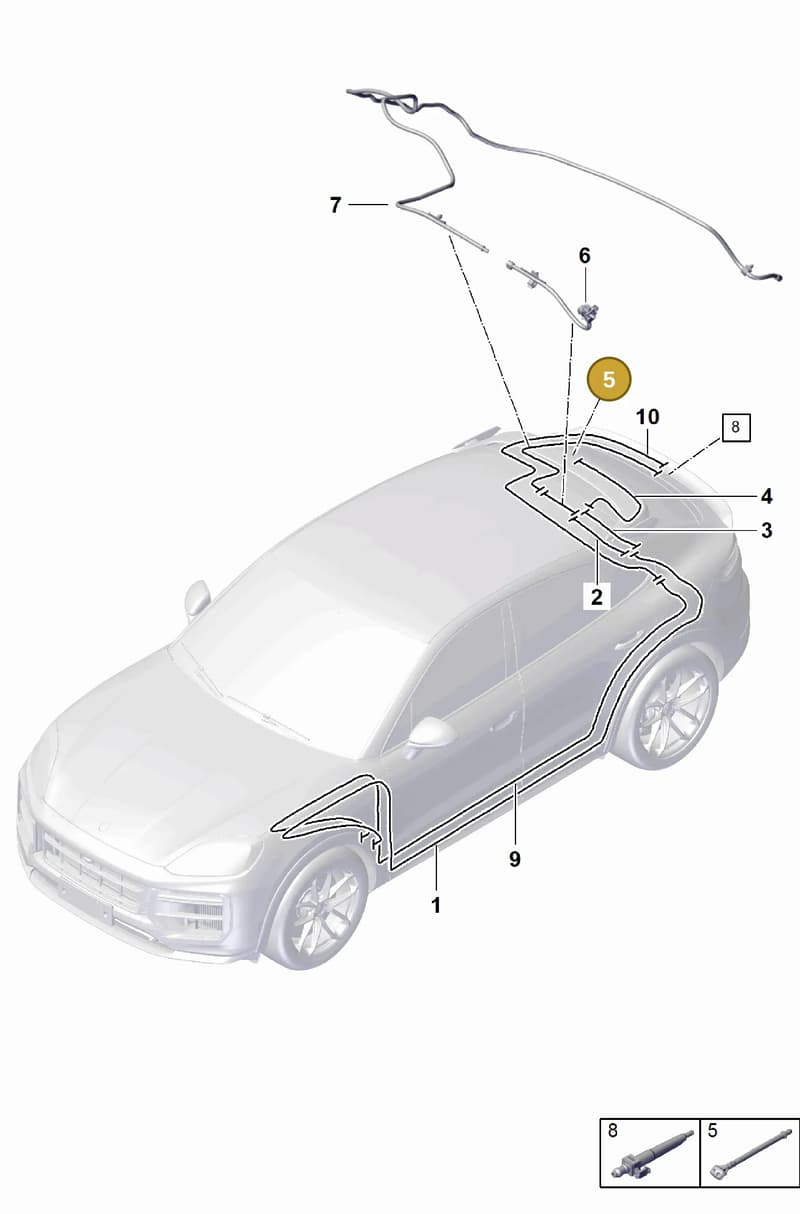 9Y0955984A — Porsche Cayenne Coupe (2023-2023) diagram p60906400, position 5