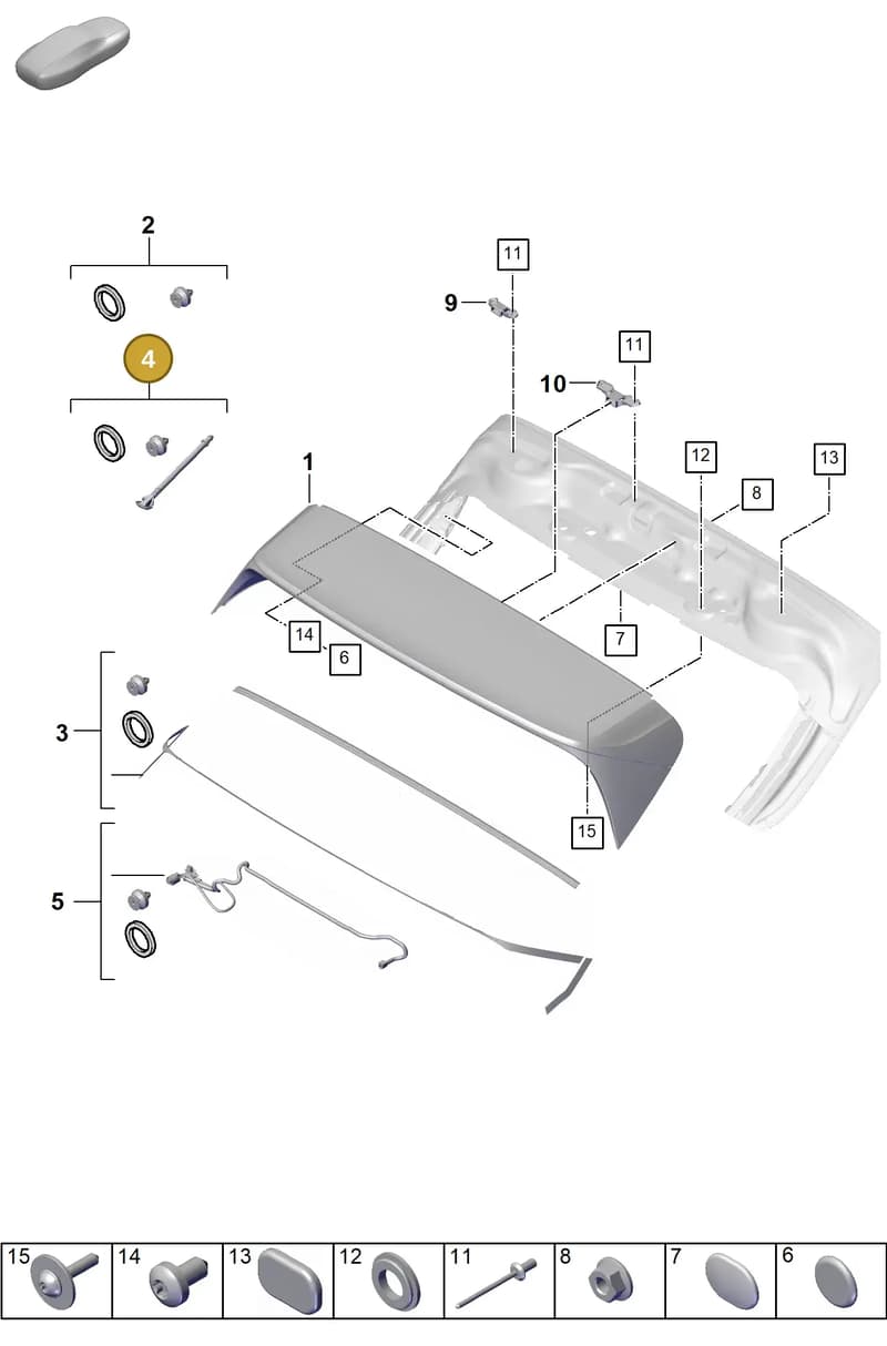 9Y0955984A — Porsche Cayenne Coupe (2023-2023) diagram p60803150, position 4