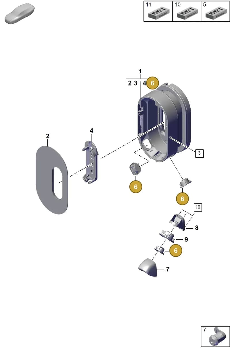 9Y0957105 — Porsche Cayenne Coupe (2023-2023) diagram p60920000, position 6