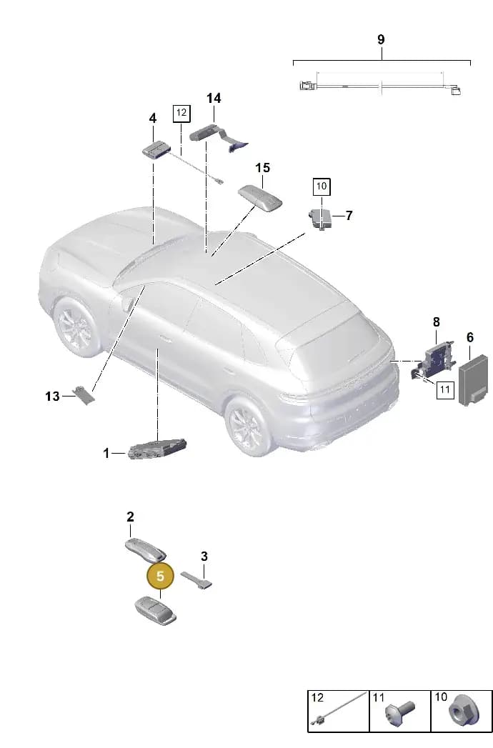 9Y0963511C — Porsche Cayenne Coupe (2023-2023) diagram p60901400, position 5