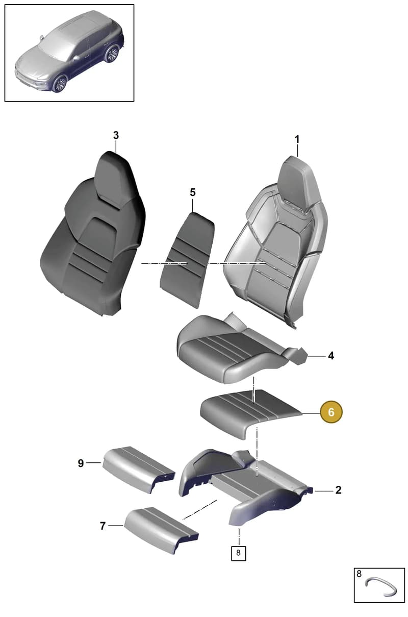 9Y0963555H — Porsche Cayenne (2017-2023) diagram p51817060, position 6