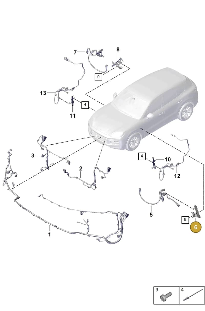 9Y0971003 — Porsche Cayenne Coupe (2023-2023) diagram p60903400, position 6