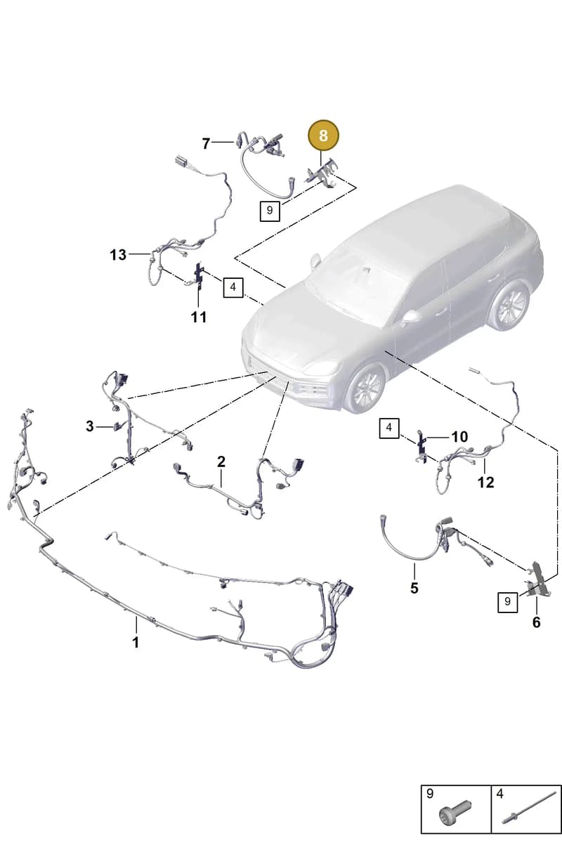 9Y0971004 — Porsche Cayenne Coupe (2023-2023) diagram p60903400, position 8