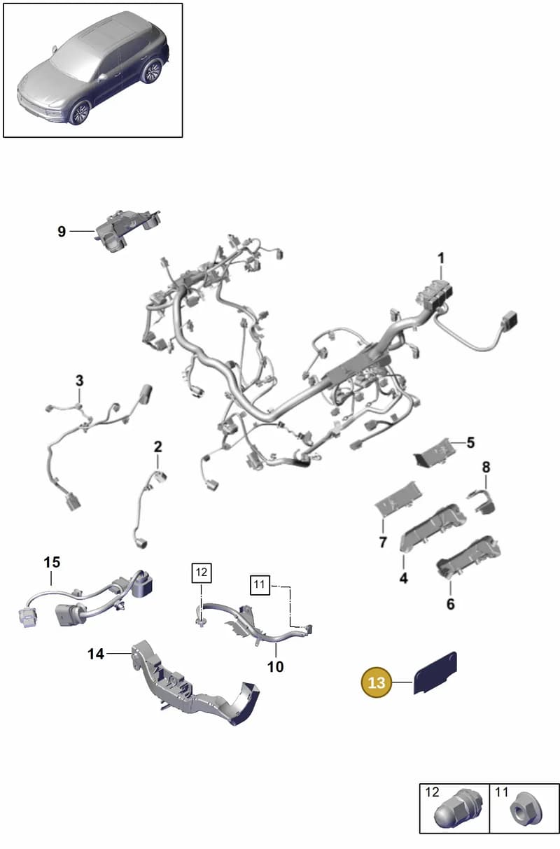 9Y0971067 — Porsche Cayenne (2017-2023) diagram p51902020, position 13