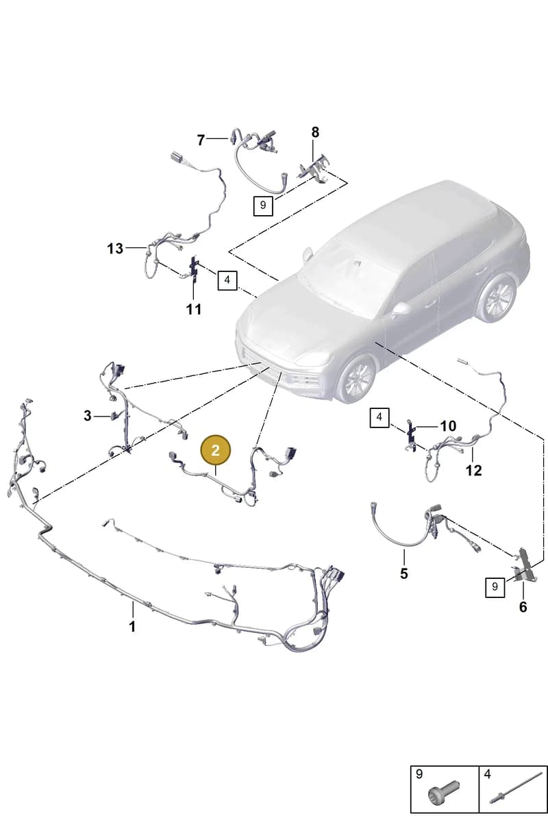 9Y0971073FP — Porsche Cayenne Coupe (2023-2023) diagram p60903400, position 2