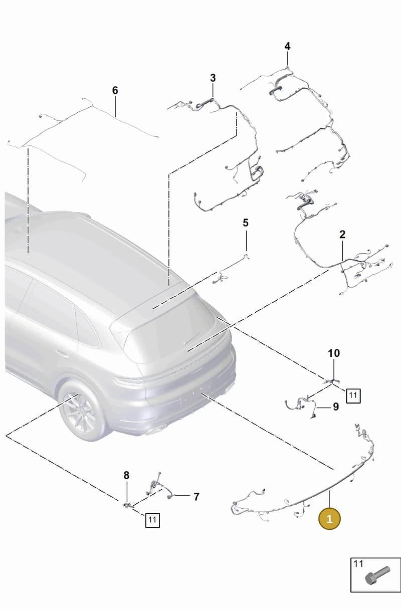 9Y0971104JD — Porsche Cayenne Coupe (2023-2023) diagram p60903500, position 1