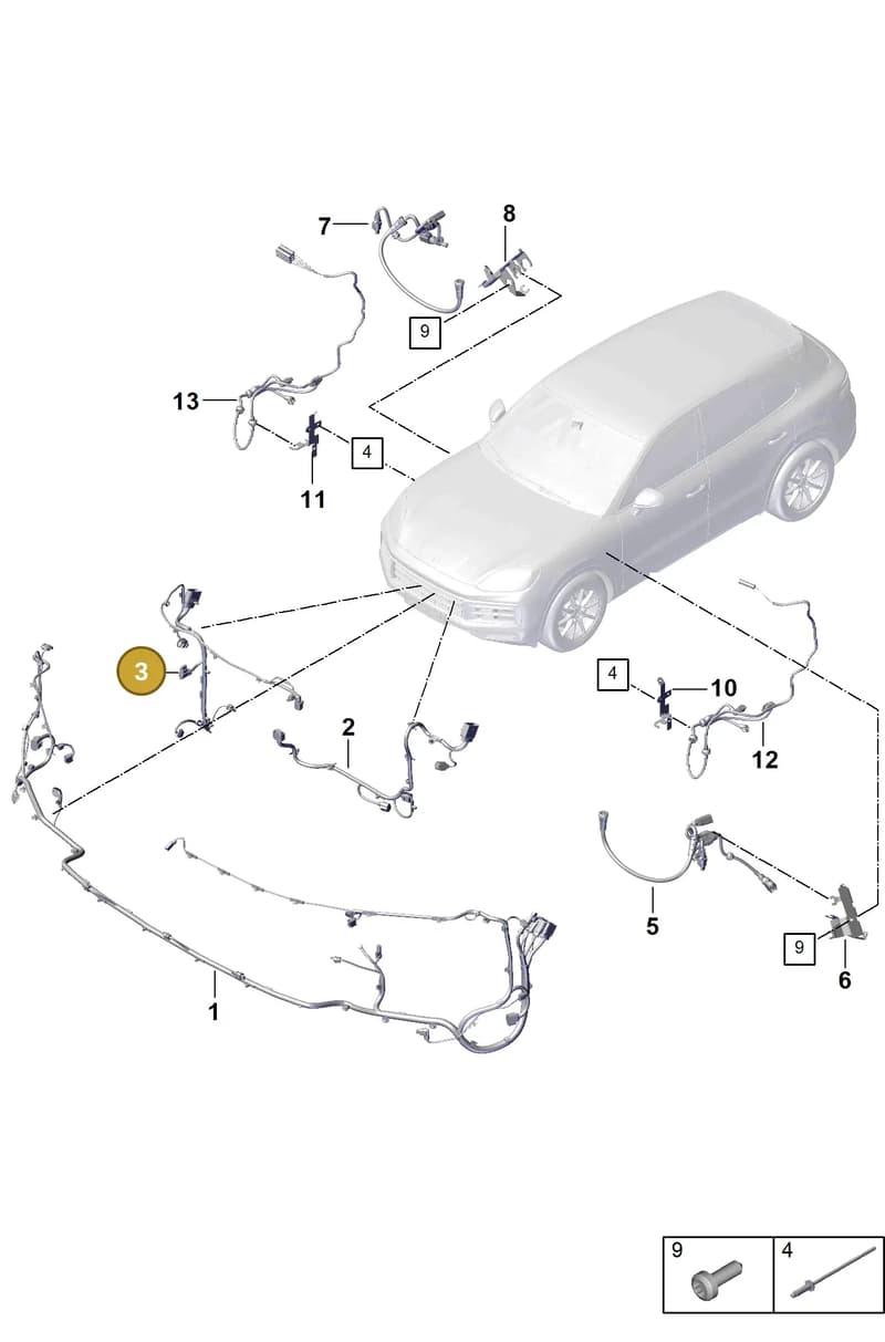 9Y0971114GG — Porsche Cayenne Coupe (2023-2023) diagram p60903400, position 3