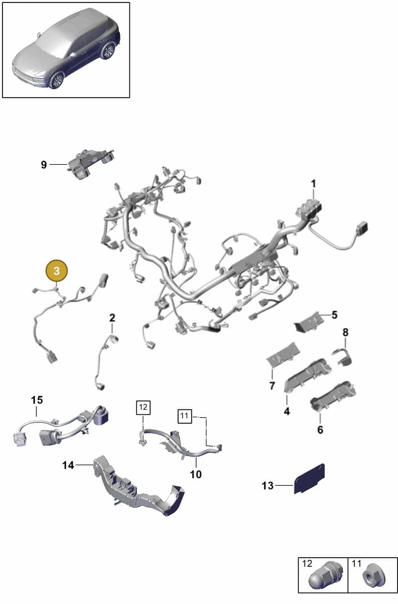 9Y0971114H — Porsche Cayenne (2017-2023) diagram p51902020, position 3