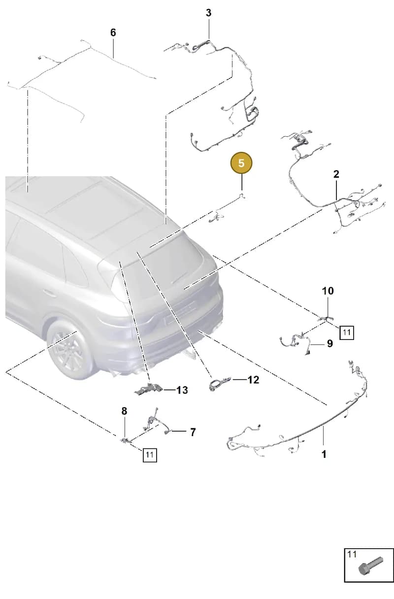 9Y0971170B — Porsche Cayenne (2017-2023) diagram p51902040, position 5