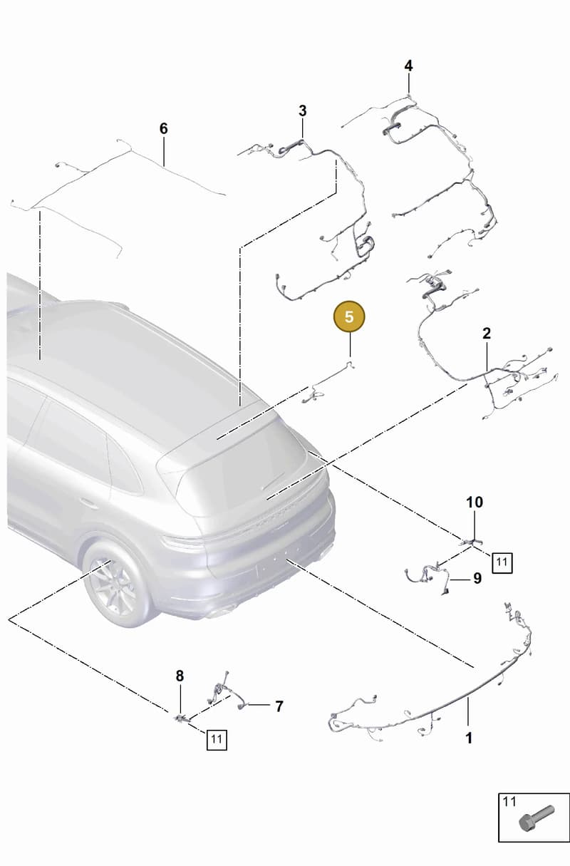 9Y0971170B — Porsche Cayenne Coupe (2023-2023) diagram p60903500, position 5