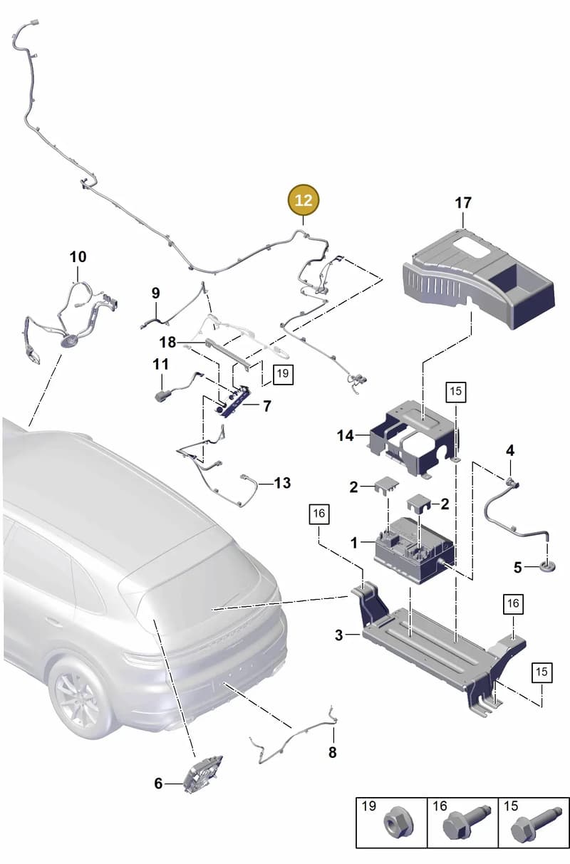 9Y0971227C — Porsche Cayenne Coupe (2023-2023) diagram p60902400, position 12