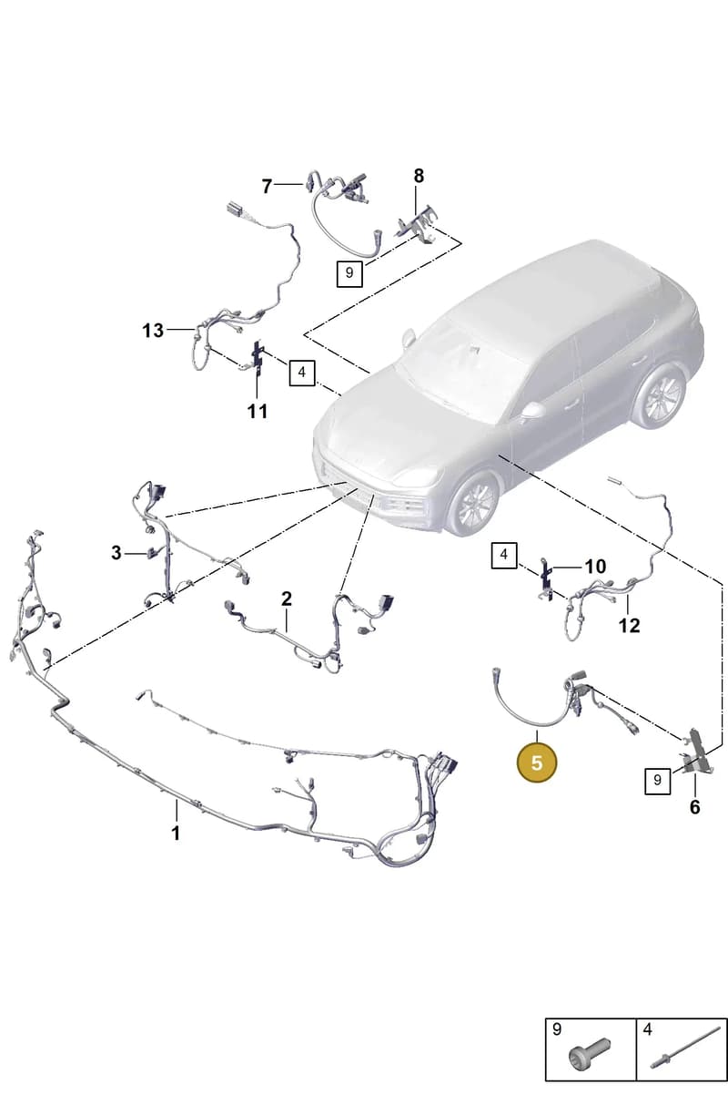 9Y0971279AA — Porsche Cayenne Coupe (2023-2023) diagram p60903400, position 5