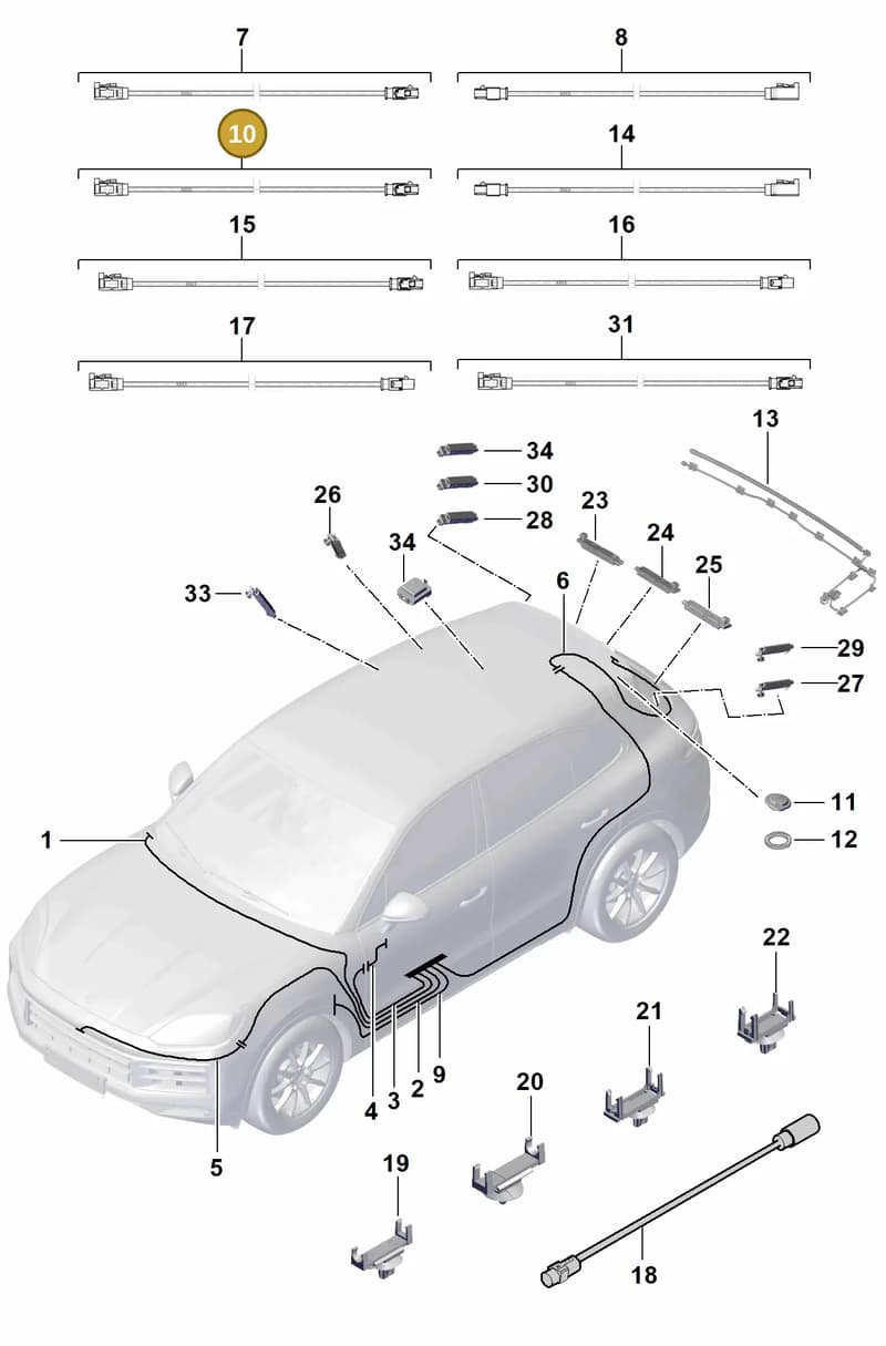 9Y0971298B — Porsche Cayenne Coupe (2023-2023) diagram p60912100, position 10