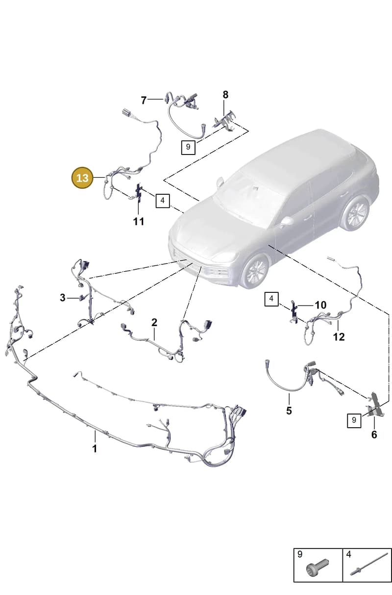 9Y0971312A — Porsche Cayenne Coupe (2023-2023) diagram p60903400, position 13