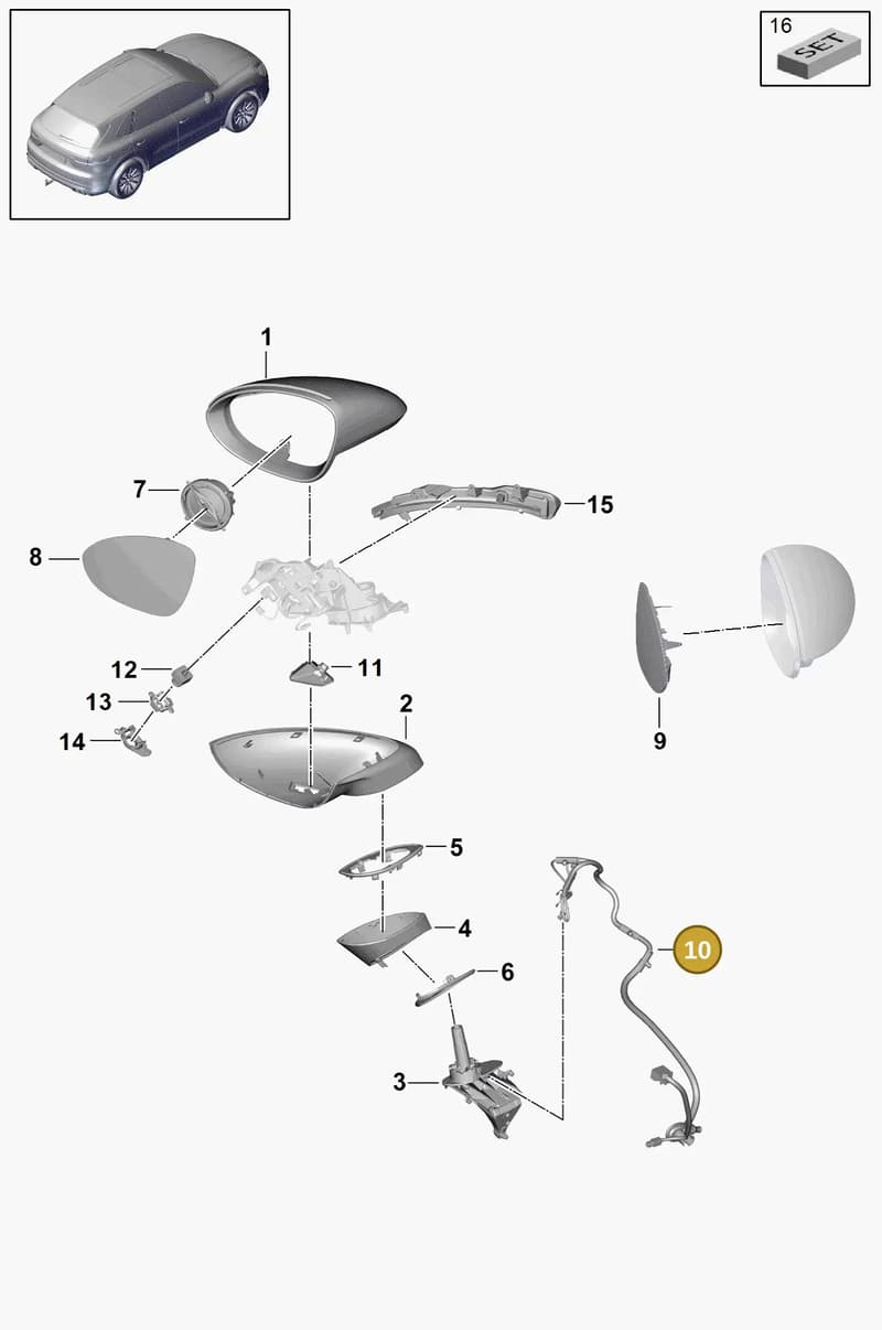 9Y0971469AE — Porsche Cayenne (2017-2023) diagram p51809050, position 10