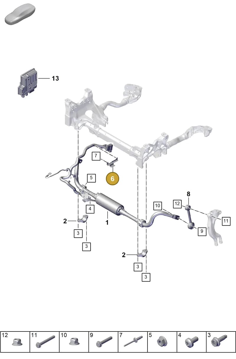 9Y0971498 — Porsche Cayenne Coupe (2023-2023) diagram p60402100, position 6